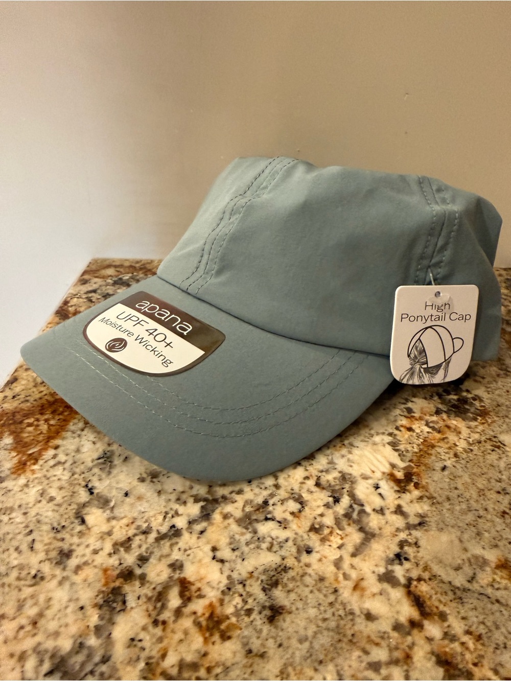 Apana Dusty Green High Ponytail Performance Cap